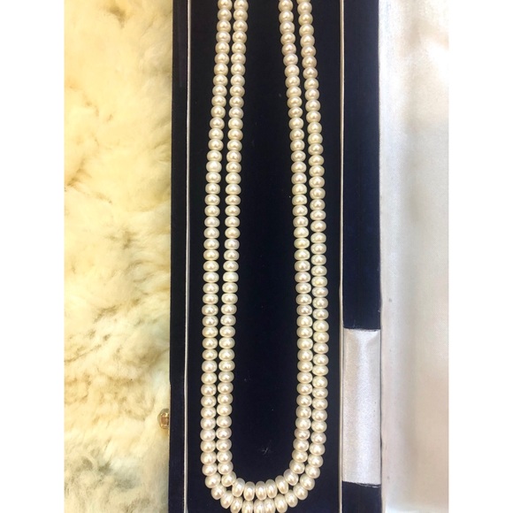 Double Strand Fresh Water Pearl Necklace - Picture 3 of 3